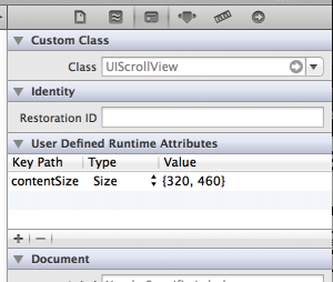 Adding contentSize to UIScrollView in Interface Builder
